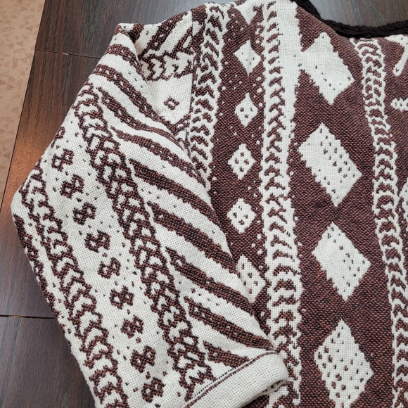 Vintage Southwest aztec Brown and white Cardigan - Picture 10 of 13